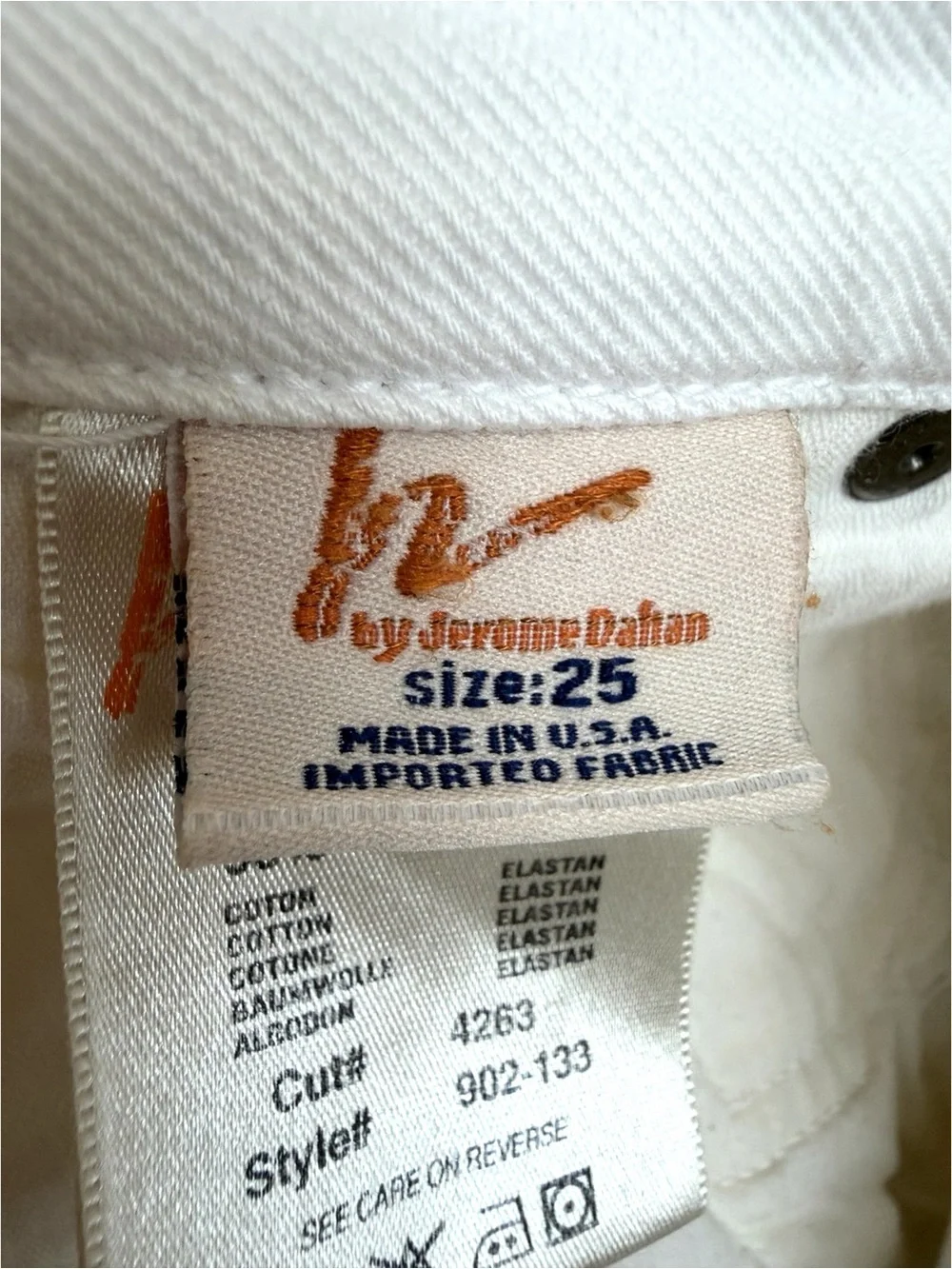 Citizens of Humanity White Stretch Bermuda Shorts 25 USA